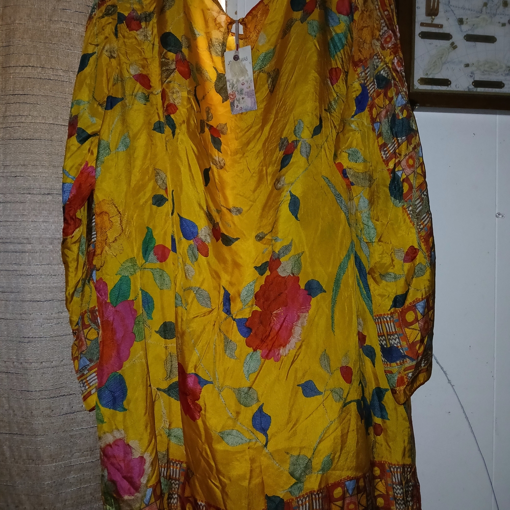 Vibrant Floral Yellow Dress (JONNY WAS)